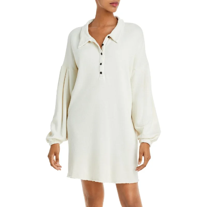 n:PHILANTHROPY Womens Ellis Collared Long Sleeves Sweatshirt Dress Hoodie with Hem Elastic Stretchable Comfortable n:PHILANTHROPY Womens Ellis Collared Long Sleeves Sweatshirt Dress Hoodie with Hem Elastic Stretchable Comfortable