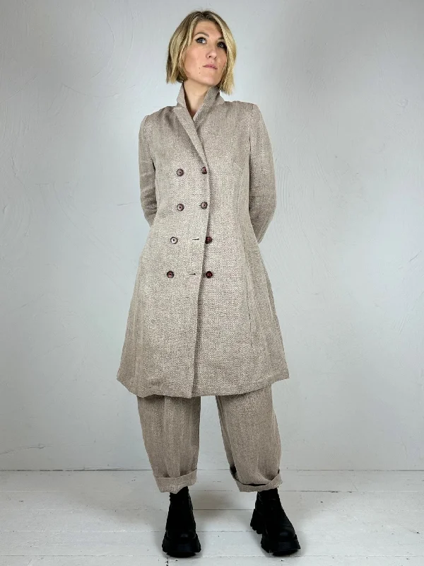 Nature Baroka Linen Herringbone Jacket Dress Wool Jacket Cashmere Jacket Tweed Jacket