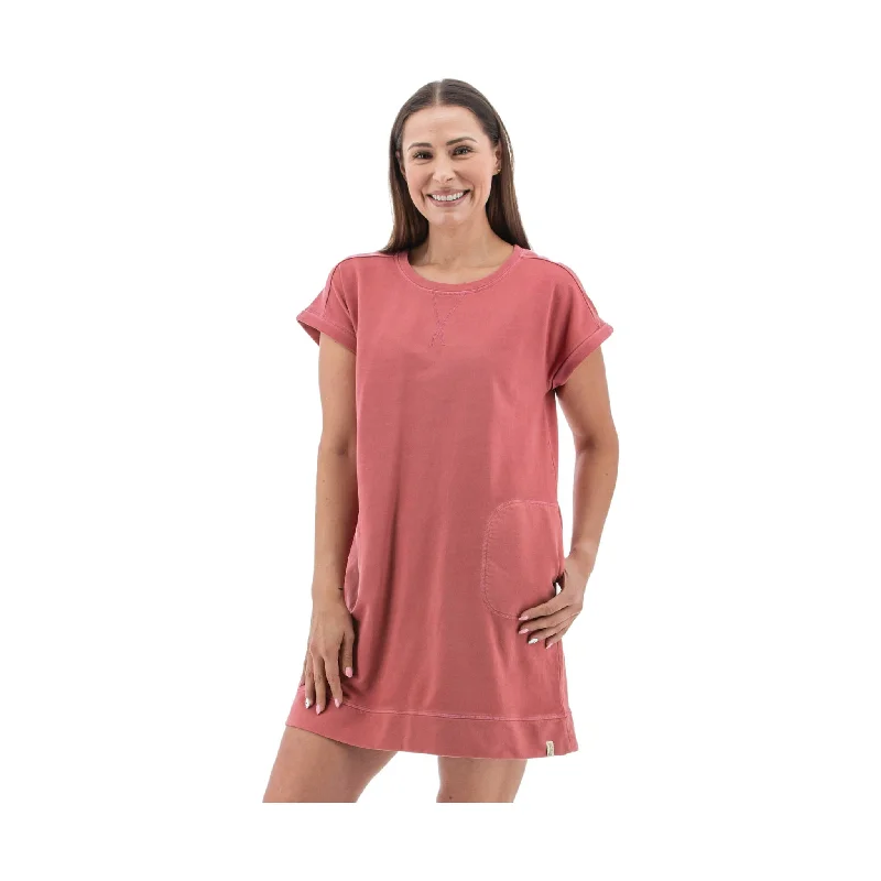 Old Ranch Women's Inola Sweatshirt Dress - Baroque Rose - ONLINE STORE CREDIT/EXCHANGE ONLY Hoodie with Lace Feminine Delicate