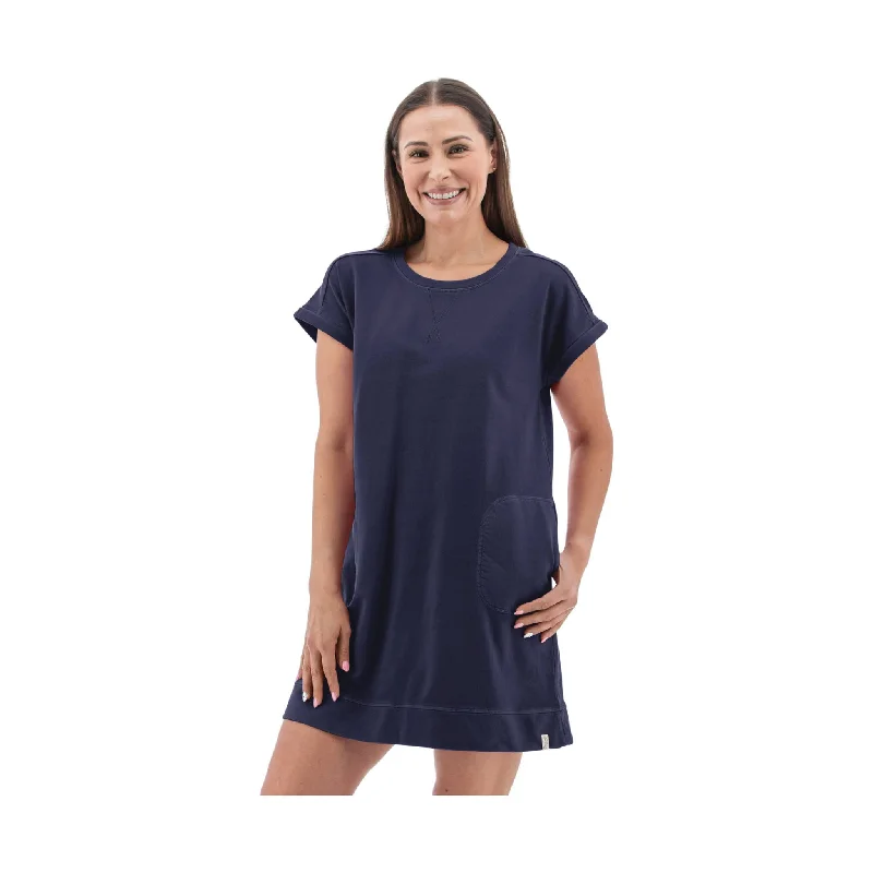 Old Ranch Women's Inola Sweatshirt Dress - Black Iris - ONLINE STORE CREDIT/EXCHANGE ONLY Hoodie with Rhinestones Sparkly Elegant