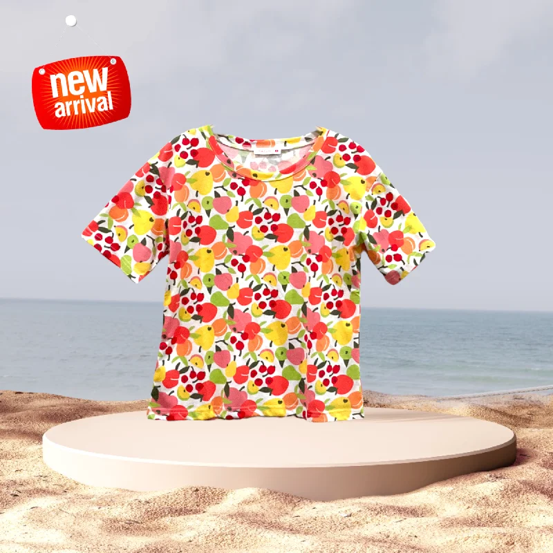 Patch Women Cotton Short Sleeve Round Neck Printed T-Shirt Machine Wash Dry Clean Hand Wash Patch Women Cotton Short Sleeve Round Neck Printed T-Shirt Machine Wash Dry Clean Hand Wash