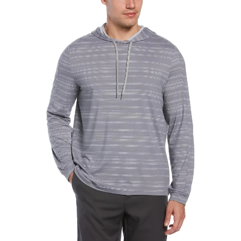 PGA Tour Mens Striped Long-Sleeve Sweatshirt Hoodie Dress Longline Feminine