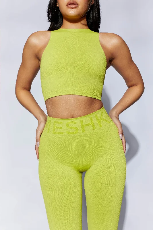 Pippa Racer Tank Top - Lime Green cozy tank top
