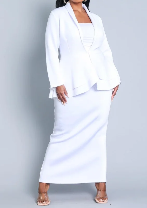 Hi Curvy Plus Size Women Peplum Jacket and Maxi Skirt Set Fleece Jacket Down Jacket Feather Jacket Hi Curvy Plus Size Women Peplum Jacket and Maxi Skirt Set Fleece Jacket Down Jacket Feather Jacket