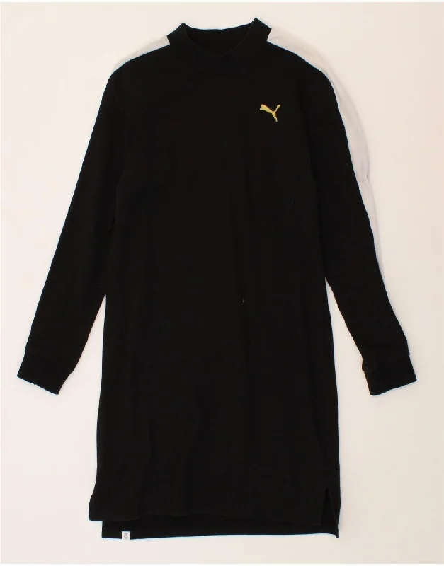 PUMA Womens Graphic Sweatshirt Jumper Dress UK 10 Small Black Colourblock Hoodie Crop Top Short Trendy PUMA Womens Graphic Sweatshirt Jumper Dress UK 10 Small Black Colourblock Hoodie Crop Top Short Trendy