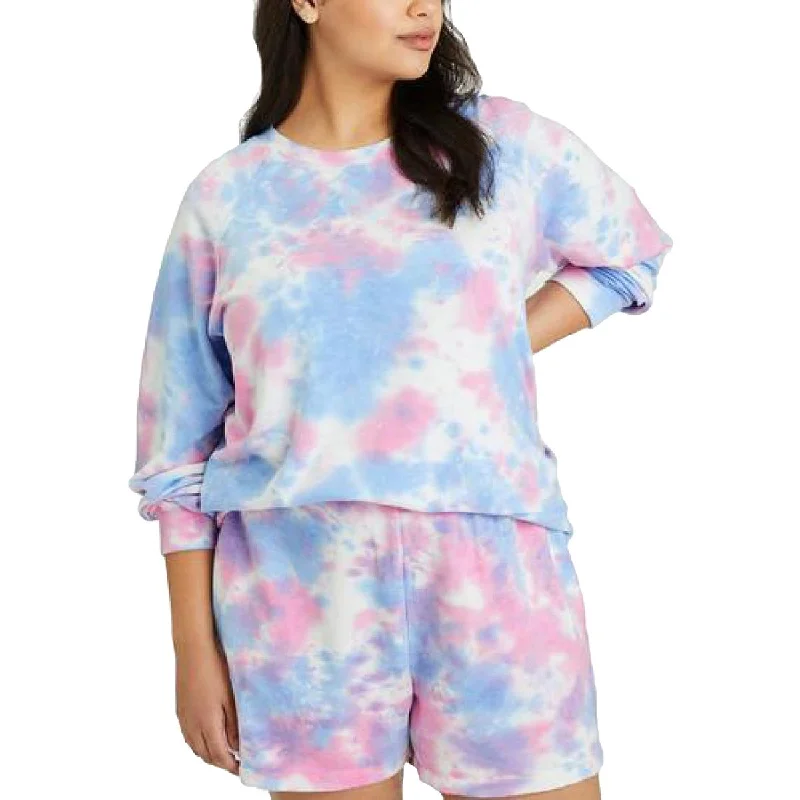 Sanctuary Womens Happy Days Crewneck Comfy Sweatshirt Hoodie with Tied Waist Feminine Flattering