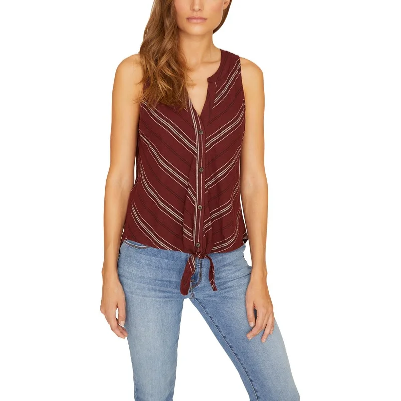 Sanctuary Womens Striped Button-Down Tank Top comfortable tank top