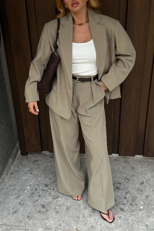 Simone Oversized Blazer - Olive Women's Luxurious Jacket