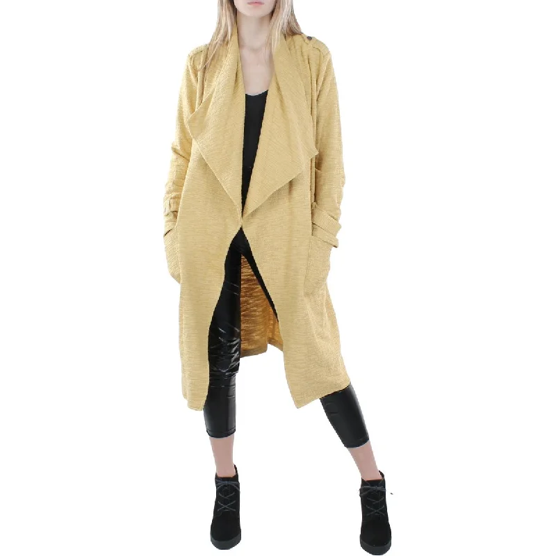 BB Dakota by Steve Madden Womens Long Duster Coat Sleeveless Puffer Vest