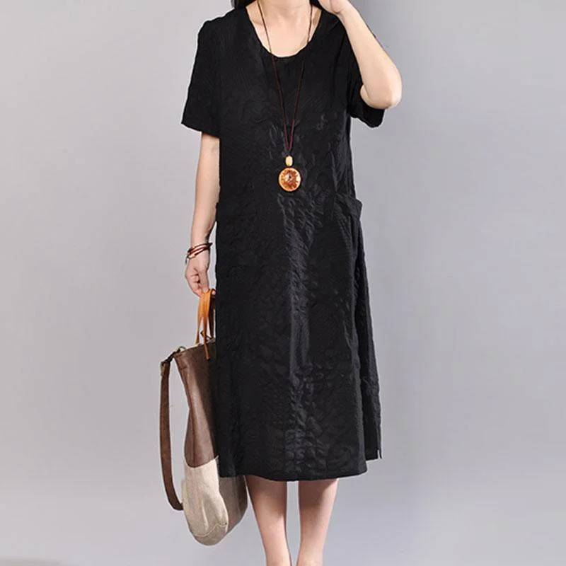 stylish long cotton dress plus size Casual Summer V Neck Short Sleeve Black Pullover Dress Fine Merino Wool stylish long cotton dress plus size Casual Summer V Neck Short Sleeve Black Pullover Dress Fine Merino Wool