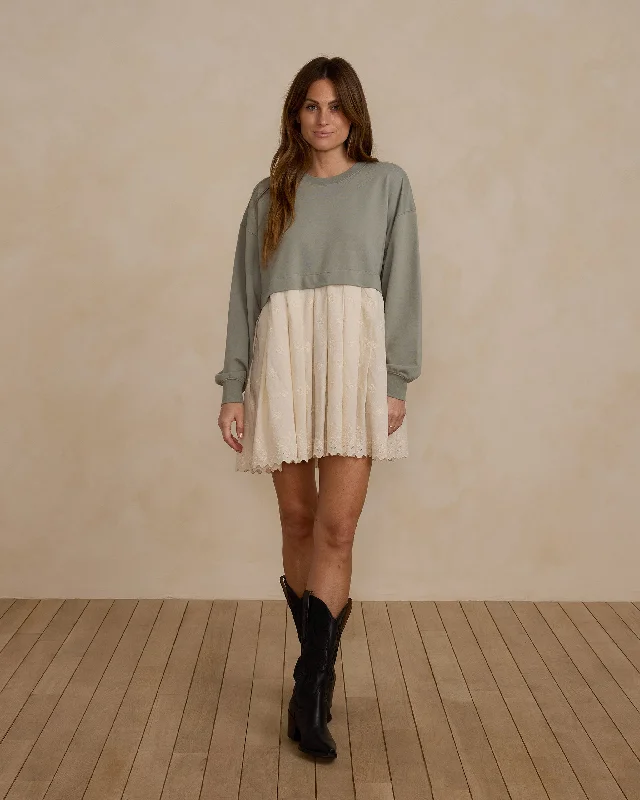 Sweatshirt Dress | Laurel Hoodie with Set-In Sleeves Structured Classic