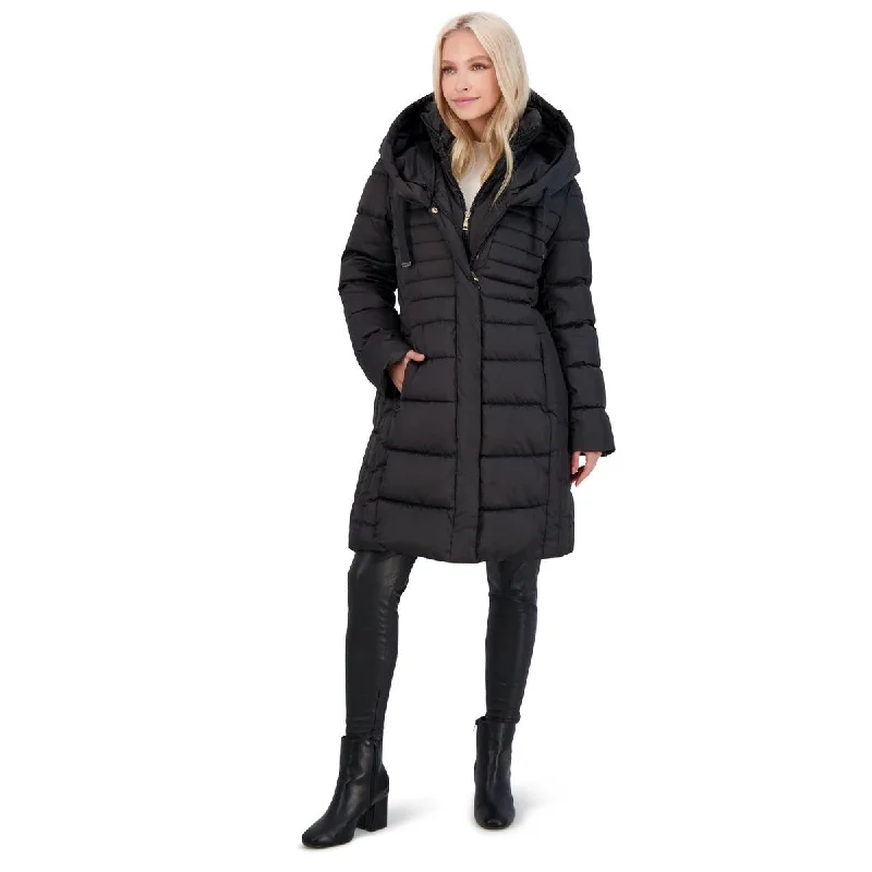 Tahari Casey Fitted Puffer Coat for Women-Quilted Winter Coat with Bib Relaxed Fit Blazer Tahari Casey Fitted Puffer Coat for Women-Quilted Winter Coat with Bib Relaxed Fit Blazer