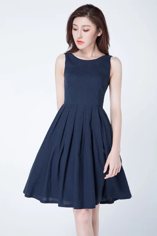 Tank top short  linen dress 1723 cute tank top