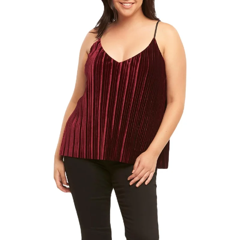 Tart Collections Maren Women's Plus Size Pleated V-Neck Tank Top adorable tank top