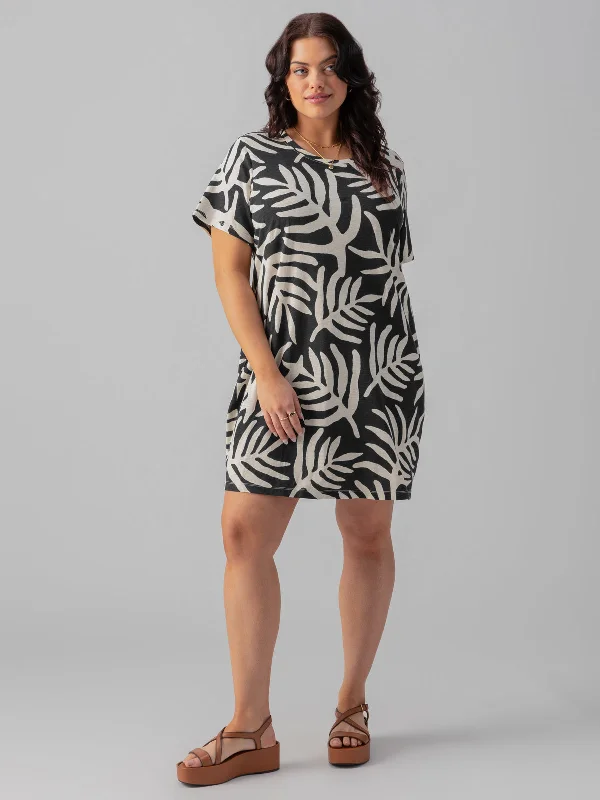 The Only One T-Shirt Dress Night Palm Inclusive Collection Polka Dot Checkered Tartan