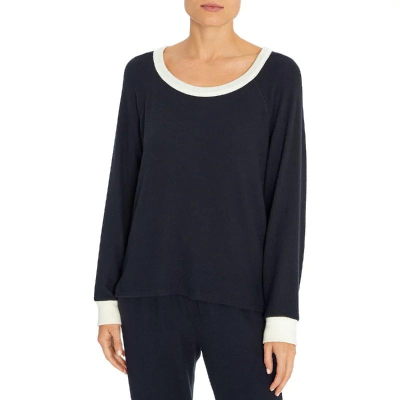 Three Dots Women's Modal Blend Oversized High Low Raglan Pullover Top Thin Wool Pullover