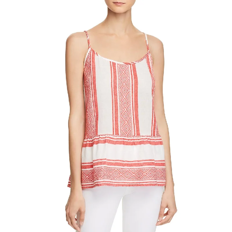Velvet Womens Peplum Scoop Neck Tank Top off shoulder tank