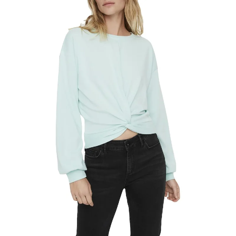 Vero Moda Katya Women's Twist Front Long Sleeve Cropped Pullover Sweatshirt Hooded Sweatshirt Casual Wear Street Style Vero Moda Katya Women's Twist Front Long Sleeve Cropped Pullover Sweatshirt Hooded Sweatshirt Casual Wear Street Style