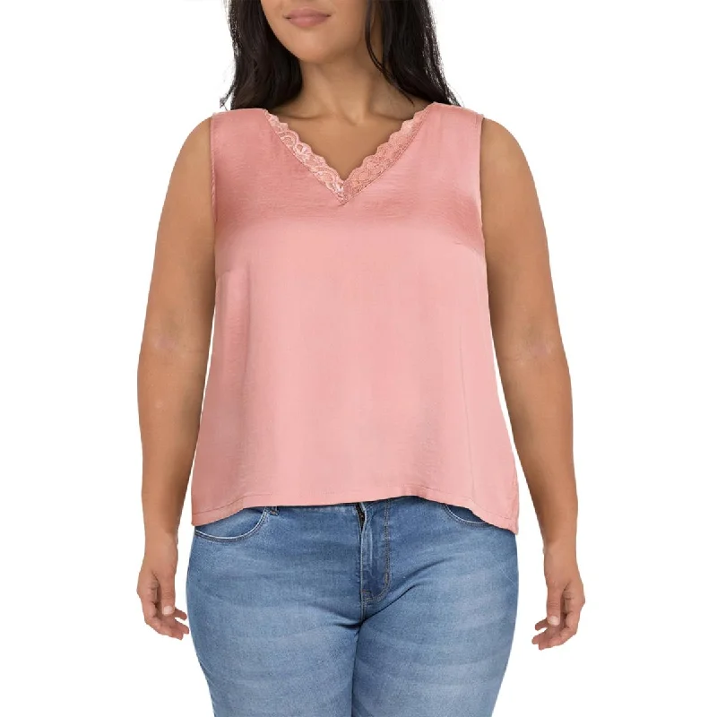 Vero Moda Womens Sandra Double V Neck Slip Tank Top ribbed tank top