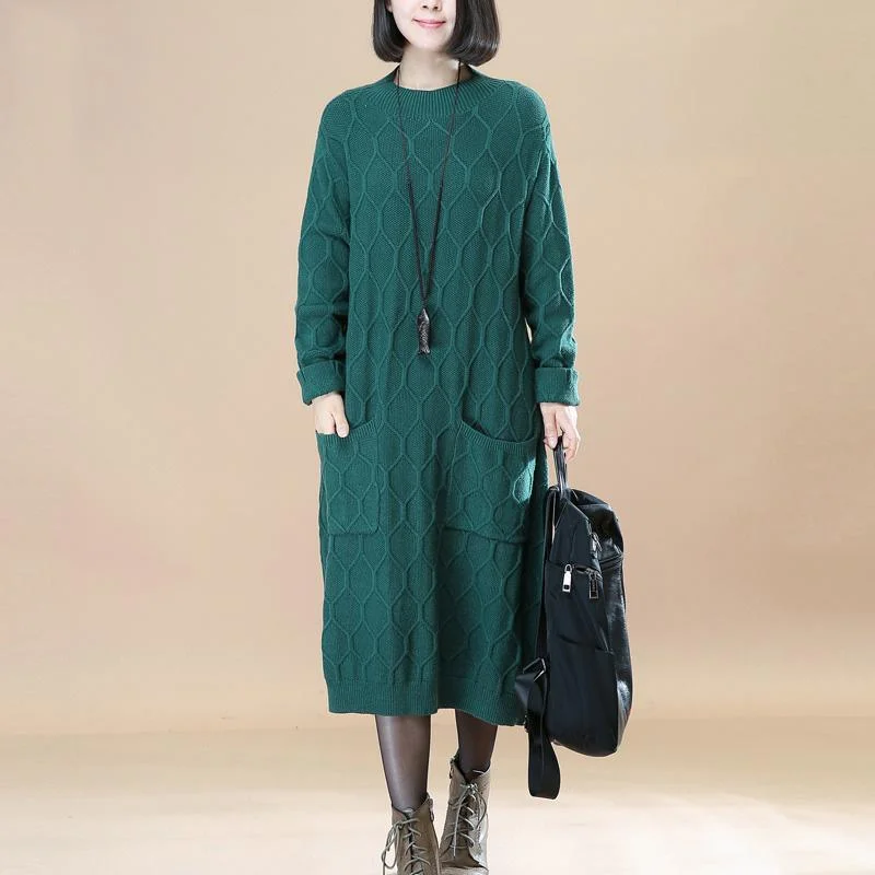 vintage green sweater dress plus size clothing sweater New pullover Polo Neck Sweater vintage green sweater dress plus size clothing sweater New pullover Polo Neck Sweater