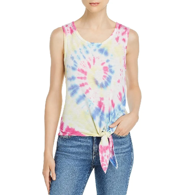 Vintage Havana Womens Tie-Dye Tie Front Tank Top fashionable tank top