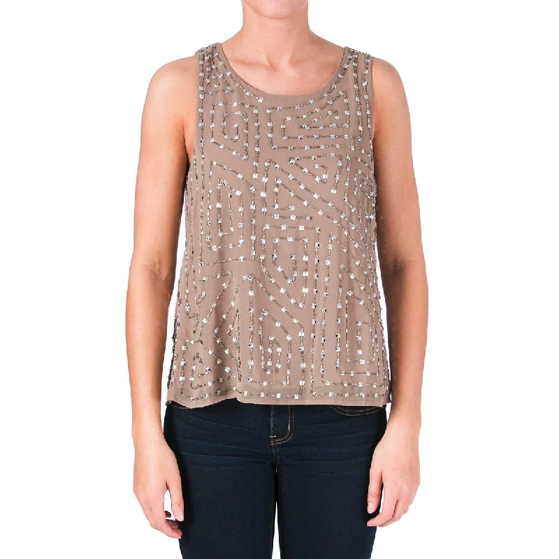 W118 by Walter Baker Womens Olivia Chiffon Embellished Tank Top chic tank top