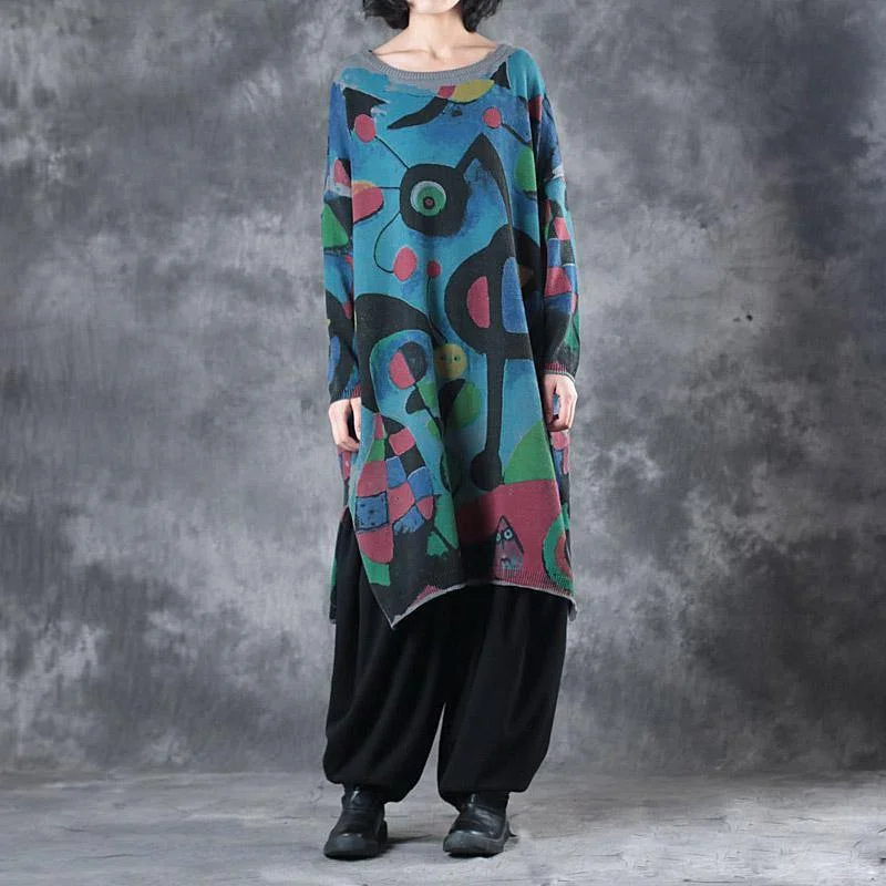 warm prints knit dresses plus size clothing long sleeve winter dresses women o neck pullover sweater Lapel Neck Sweater warm prints knit dresses plus size clothing long sleeve winter dresses women o neck pullover sweater Lapel Neck Sweater