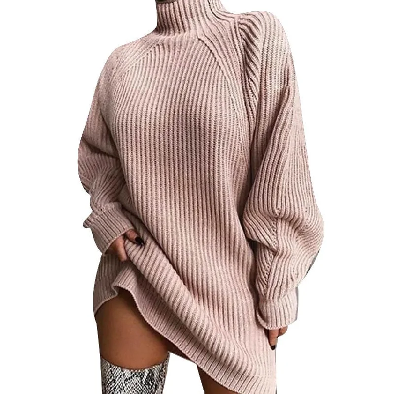 Women's Dress Sweater Dress Knitted Long Sleeve Loose Sweater Cardigans Turtleneck Boat Neck Shawl Collar Notched Collar Women's Dress Sweater Dress Knitted Long Sleeve Loose Sweater Cardigans Turtleneck Boat Neck Shawl Collar Notched Collar