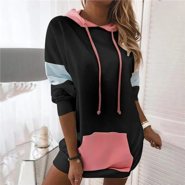 Women's Fashion Warm Loose Pullover Dress Slit Sleeve Stylish
