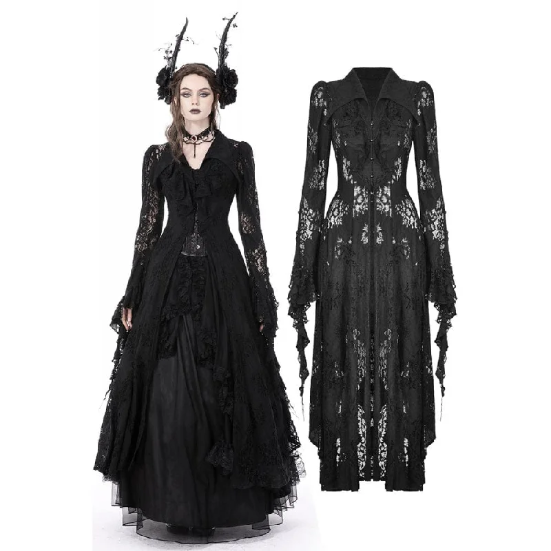 Women's Gothic Turn-down Collar Irregular Lace Jacket Cotton Jacket Linen Jacket Terry Jacket Women's Gothic Turn-down Collar Irregular Lace Jacket Cotton Jacket Linen Jacket Terry Jacket