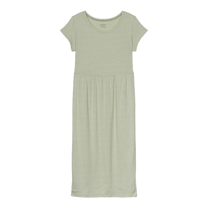 Women's Kamala T-Shirt Dress Zippered Front Buttoned Front Snap Front