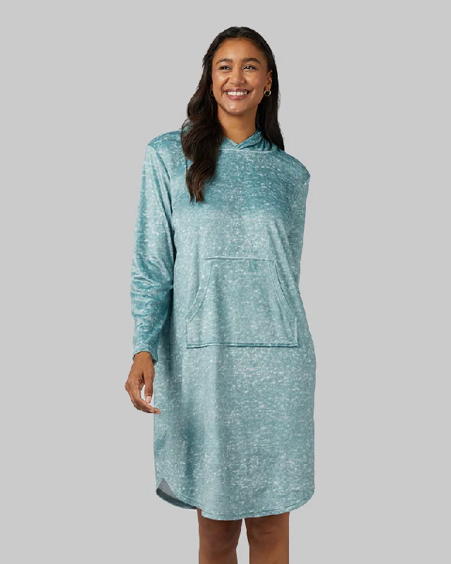WOMEN'S PLUSH LONG LOUNGE HOODIE Hoodie with Relaxed Fit Easy Casual