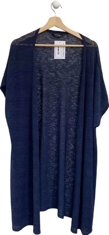 Yours Navy Sheer Cardigan UK 26-28 Bright Pastel Dark