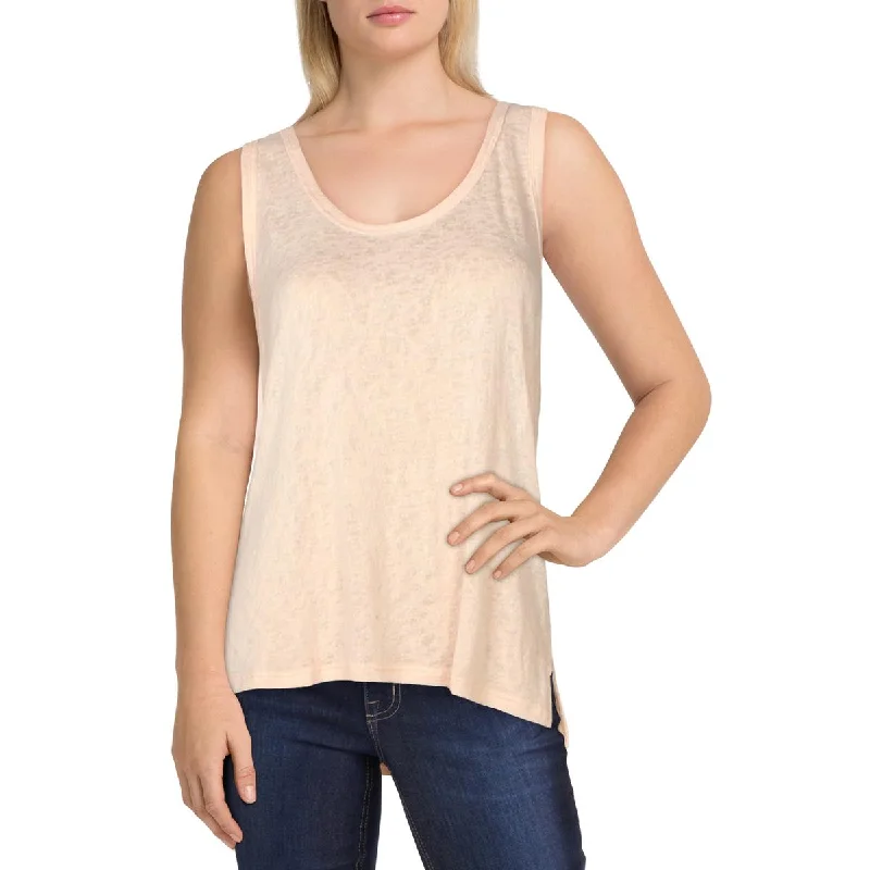 Comune Womens Racerback Textured Tank Top soft pink tank