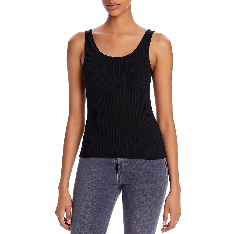 Comune Womens Zuma Ribbed Scoop Neck Tank Top cotton tank top