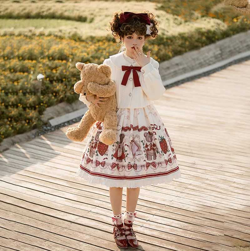 Designer's Gift~Christmas New Year Winter Lolita JSK Coat Set Modern Asymmetric Coat Designer's Gift~Christmas New Year Winter Lolita JSK Coat Set Modern Asymmetric Coat