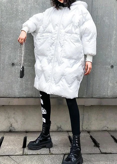 Fine oversized winter coats hooded zippered Parkas for women Trendy Puffer Vest