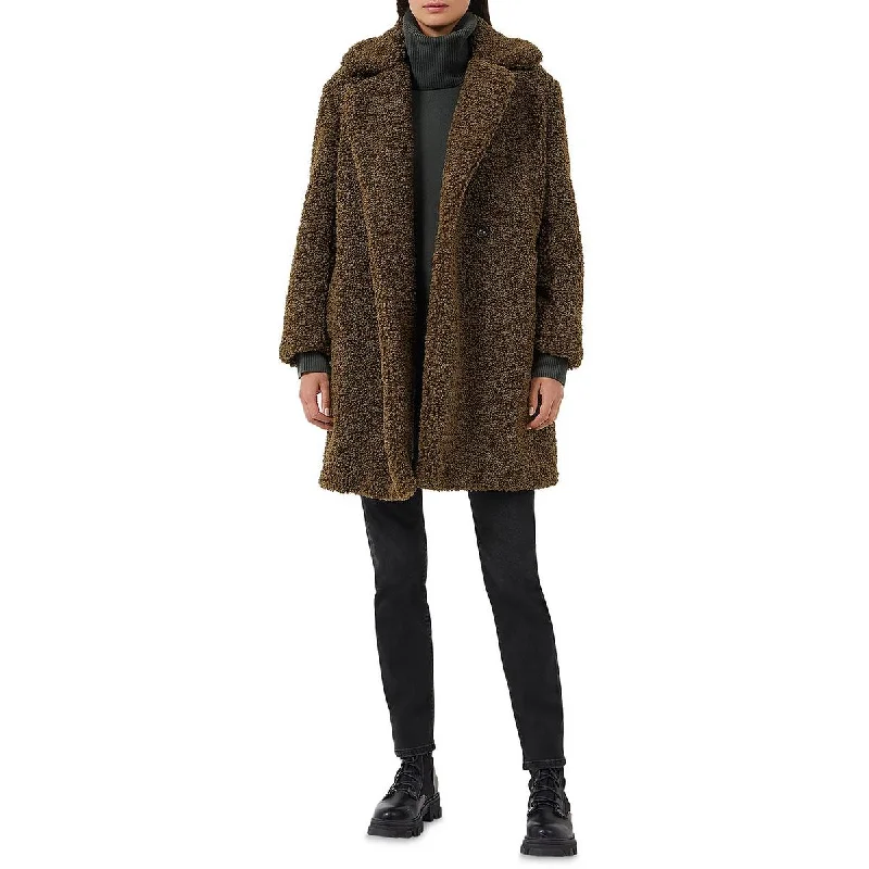 French Connection Womens Callie Iren Borg Mid-Length Oversize Faux Fur Coat Minimalist Wool Duster French Connection Womens Callie Iren Borg Mid-Length Oversize Faux Fur Coat Minimalist Wool Duster