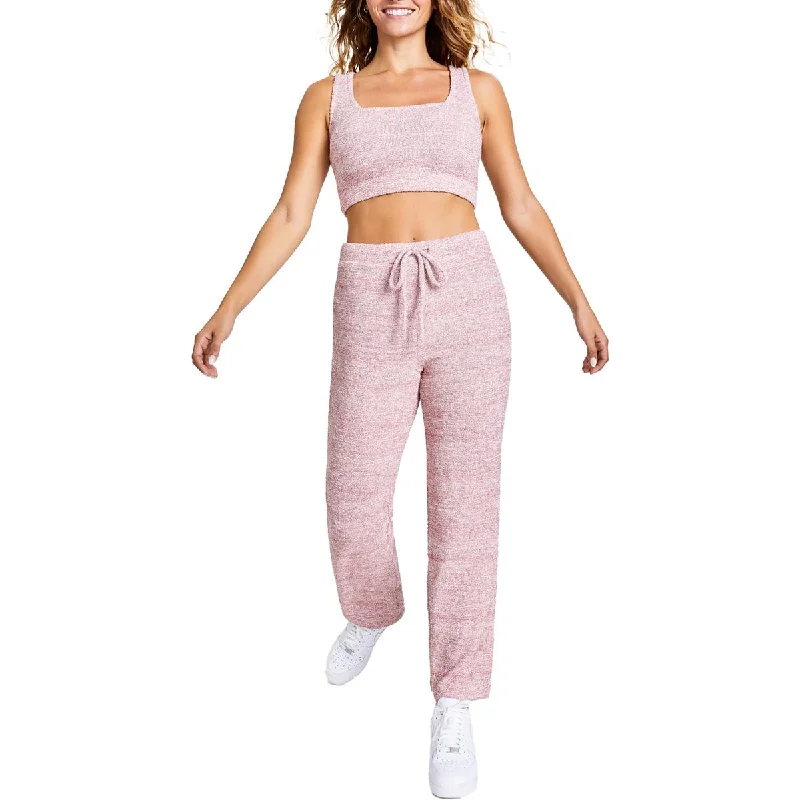 Jenni Womens Plus Crop Knit Tank Top glitter tank top