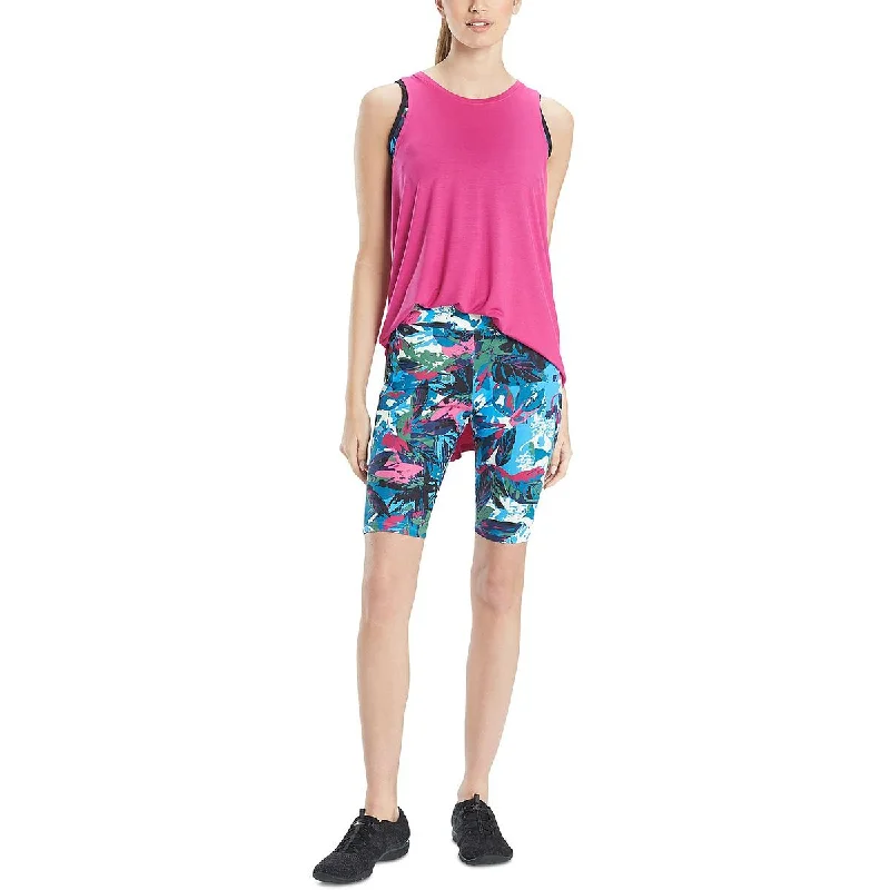 Josie Womens Sleeveless Layering Tank Top metallic tank top
