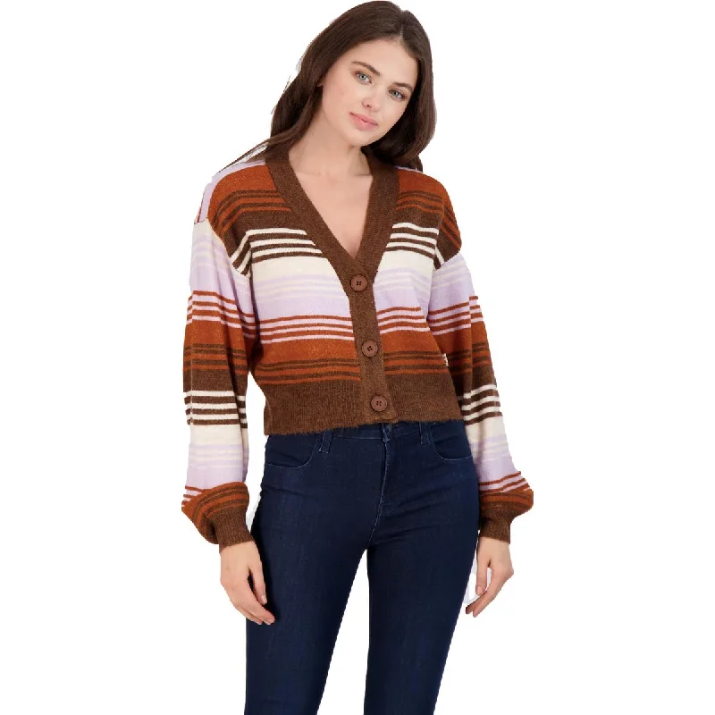 Kendall + Kylie Women's Knit Striped Short Cardigan Sweater Houndstooth Herringbone Solid Kendall + Kylie Women's Knit Striped Short Cardigan Sweater Houndstooth Herringbone Solid