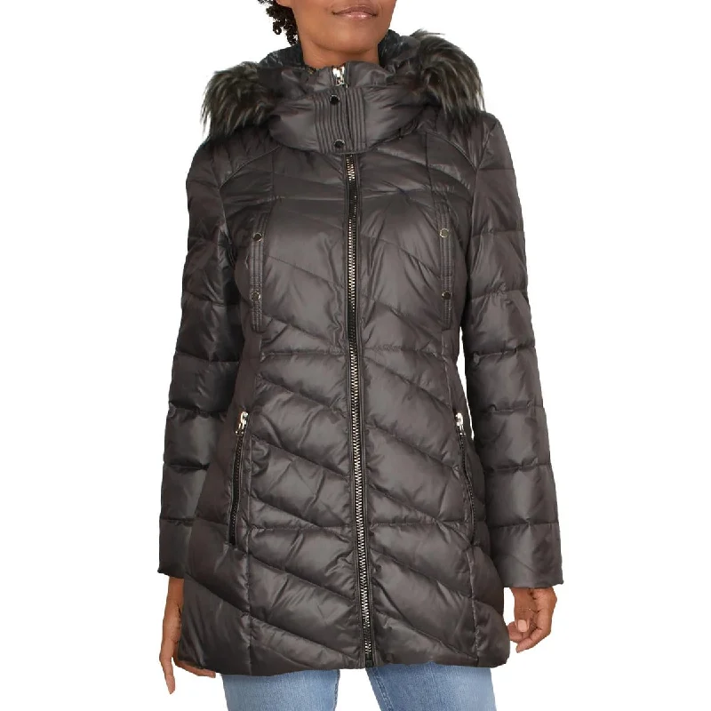 Marc New York by Andrew Marc Womens Chelsea Faux Fur Trim Winter Puffer Coat Softshell Outdoor Jacket Marc New York by Andrew Marc Womens Chelsea Faux Fur Trim Winter Puffer Coat Softshell Outdoor Jacket