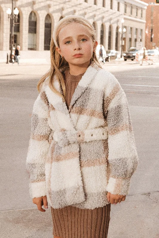 Mini Stetson Coat in Plaid Bold Color Block Coat