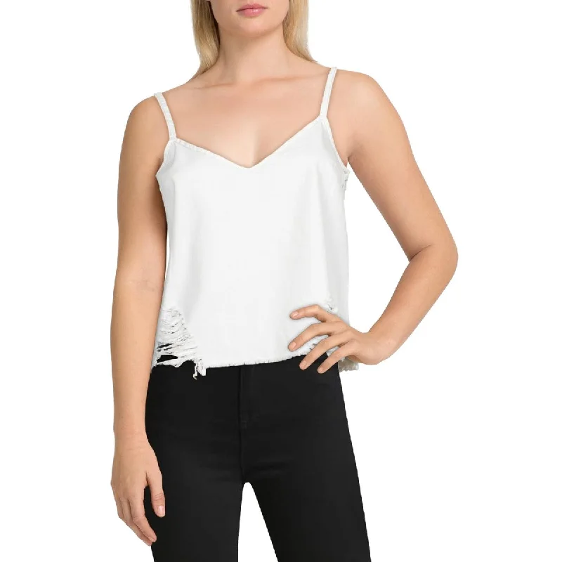 MP|D Womens Denim Distressed Tank Top athletic tank top