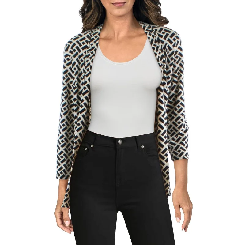 NY Collection Womens Petites Geometric Cardigan Open-Front Blazer Long Cardigan Short Cardigan Medium Cardigan NY Collection Womens Petites Geometric Cardigan Open-Front Blazer Long Cardigan Short Cardigan Medium Cardigan