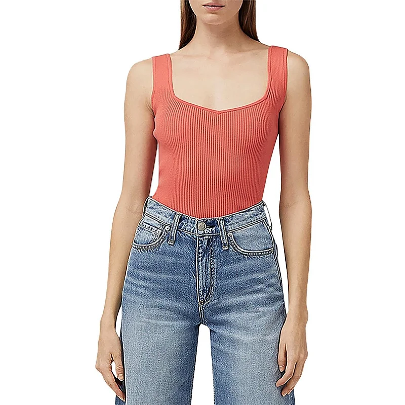 Rag & Bone Womens Asher Ribbed  Tank Top cropped tank top