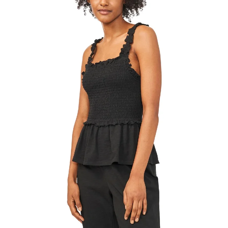 Riley & Rae Womens Smocked Stretch Tank Top summer tank top
