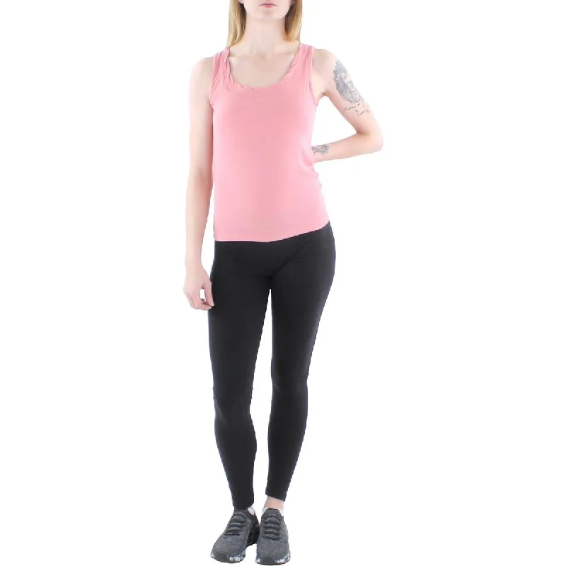 Splendid Womens Twist Neck Ribbed Knit Tank Top grey tank top