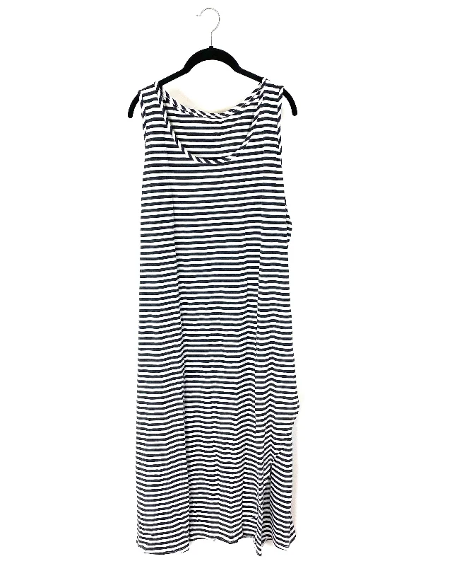 Striped Tank Top Maxi Dress - Small boho tank top