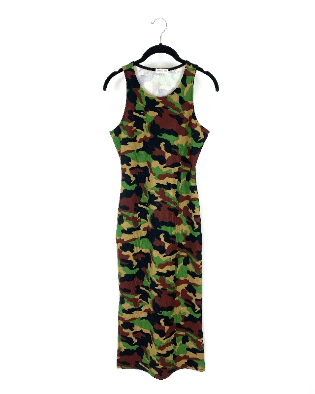 Camouflage Tank Top Dress - Small and Medium mesh tank top